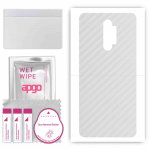 apgo kaitsev nahakleebis seljale, mis &uuml;hildub Realme X2 Pro-ga, &uuml;mbriskile, foolium, vin&uuml;&uuml;l &ndash; mustriga l&auml;bipaistev s&uuml;sinik