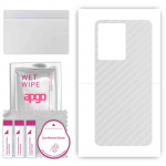 apgo Protective Skin Sticker for the back compatible with Infinix Note 12 Pro 5G, Wrap Film, Foil, Vinyl - Pattern Transparent Carbon