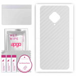 apgo Protective Skin Sticker for the back compatible with Vivo X50E, Wrap Film, Foil, Vinyl - Pattern Transparent Carbon