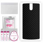 apgo Protective Skin Sticker for the back compatible with Doogee BL7000, Wrap Film, Foil, Vinyl - Pattern Carbon Black
