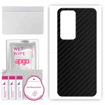 apgo Protective Skin Sticker for the back compatible with Vivo IQOO Neo6 SE, Wrap Film, Foil, Vinyl - Pattern Carbon Black