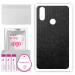 apgo Protective Skin Sticker for the back compatible with Lenovo A6 Note, Wrap Film, Foil, Vinyl - Pattern Black Honeycomb