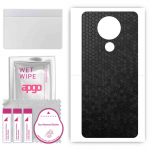 apgo Protective Skin Sticker for the back compatible with Blackview A80, Wrap Film, Foil, Vinyl - Pattern Black Honeycomb