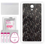 apgo Protective Skin Sticker for the back compatible with Lenovo Phab2, Wrap Film, Foil, Vinyl - Pattern Carbon Black Pixel