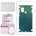 apgo Protective Skin Sticker for the back+sides compatible with Samsung Galaxy M31 Prime, Full Wrap Film, Foil, Vinyl - Pattern Carbon Chameleon CAKA1