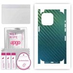 apgo Protective Skin Sticker for the back+sides compatible with Apple iPhone 14 Pro Max, Full Wrap Film, Foil, Vinyl - Pattern Carbon Chameleon CAKA1