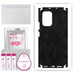 apgo Protective Skin Sticker for the back+sides compatible with Xiaomi Mi 11i, Full Wrap Film, Foil, Vinyl - Pattern Black Camo