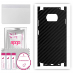 apgo Protective Skin Sticker for the back+sides compatible with Xiaomi Poco X3 NFC, Full Wrap Film, Foil, Vinyl - Pattern Carbon Black