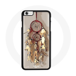 Coque Iphone SE 2020 Attrape r&ecirc;ve beige rouge beau sommeil douceur tendresse c&oelig;ur protection indien