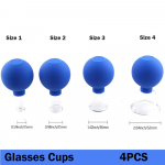 Klaasist vaakumtopside komplekt tselluliidivastaseks massaažiks, Hiina teraapia n&auml;okuupimine, 4tk