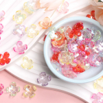 Hanmade AB v&auml;rvivahehelmed kaelakee lillehelmed nelja kroonlehe pesa 17x6 mm ehete valmistamiseks umbes 120 tk k&auml;ev&otilde;rud amulettide tarvikud