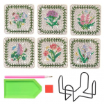 1 komplekti teemantmaalimise alusaluste komplekt, mida on lihtne kasutada, meisterdades k&auml;sit&ouml;&ouml;na valmistatud lillemustritega alusplaat k&ouml;&ouml;gi kodukaunistamiseks