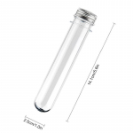 40 ml plastikust hoiutorud Laborikatseklaas keeratava kaanega reisivedeliku mahutiga puhas