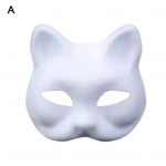 Cosplay Fox Masque elastse ribaga &uuml;hev&auml;rviline DIY maalimine karnevali pidu ballil maskeraad Halloweeni kost&uuml;&uuml;m looma kujuga n&auml;opadi A
