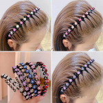 Fashion Pearl Libisemiskindlad kivist juuksepaelad Elastsed Lilled Naiste Juukser&otilde;ngad Peapael Raam T&uuml;drukute Juukseaksessuaarid Juuksen&otilde;elad roosa