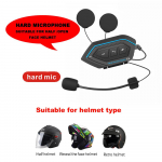 X6 Mootorrattakiiver Peakomplekt Mootorratta sisetelefon Bluetooth 5.0 stereok&otilde;rvaklapp mootorratturi jaoks Paindlik kaabel k&otilde;va toru Host 800mAh aku 1PCS Hard Microphone