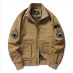 Tank Kost&uuml;&uuml;m Meeste S&uuml;gis Retro T&ouml;&ouml;riistajakk &Otilde;huj&otilde;udude Piloodijakk S&otilde;jav&auml;evorm Basebollivorm M khaki