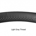 Beež kunstnahast k&auml;sitsi &otilde;mblemine libisemiskindel auto roolikate Fiat 500 2015-2021 500C 2016 2017 2018 2019 2020 2021 jaoks valge