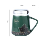 Multikas armas kruus, peegli tassi kate Keraamiline veetass kohvitass piimatass kruus p&auml;rastl&otilde;unatee tass valge