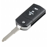Kahe nupuvajutusega auto kaugjuhtimispuldi v&otilde;tme&uuml;mbrise asendus sobib Mazdale 2 3 5 6 BT50 CX-5 CX-7 CX-9 RX8 3 Buttons