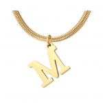 Kirjaripats kaelakee Snake Bone kett Esialgne ripats reguleeritav pikendatud ketiga kullatud A