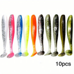 10 Bass pehmet jig'i, T-saba pehmed ussjig'id, Magevee ja merevee landid 5.5cm/2.17 inch