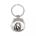 Black and Tan Coonhound - keychain with a dog, keychain with a print, personalized pendant from the Art-Dog brand