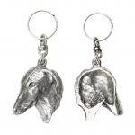 Azawakh, Tuareg Sloughi II - Silver-plated pendant with a dog in a decorative box, handbag decoration, backpack pendant by Art-Dog brand h&otilde;be