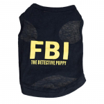FBI tr&uuml;kitud lemmikloomade koerte riided mood T-s&auml;rk Pehmed koerte riided lemmikloomade riided puuvillased suvemantlid XS