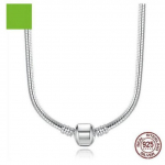T&auml;iesti uus kaelakee 925 Sterling Silver Lihtne madu kaelakee jaoks originaal Panjia Charm Bead ripatsid Naiste h&otilde;be ehted isetehtud 45cm