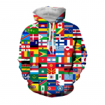 Maailma riikide lipp Graafilised dressipluusid Vabaaja kapuutsid Meestele Riided Puhkuser&otilde;ivad T&auml;navar&otilde;ivad Pulloverid Naljakad naiste dressid topp M