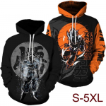 Uued Dragon Ball Z Goku kapuutsid DBZ 3D tr&uuml;kitud kapuutsiga dressipluus Meeste tr&uuml;kitud lahtine pullover kapuuts 3XL