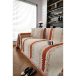 INS P&otilde;hjamaise stiiliga diivanikate matt viskepledid elutuppa paarikoht kaasaegne triibuline pleed telkimine piknikukate 180x130cm oranž