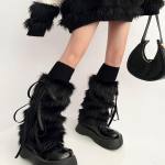 Vibus&otilde;lme jalasoojendajad, paksendatud imitatsioon j&auml;nese karusnahast naiste s&auml;&auml;rised saapad, kate Lolita punk Harajuku peoaksessuaarid One Size