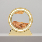 7 v&auml;rvi &ouml;&ouml;valgusega liivakella valguse kiirliivamaali t&ouml;&ouml;laua kaunistus liivamaastiku lamp Gold Frame punane