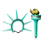 Cosplay peav&otilde;ru Vabadussammas krooni ja t&otilde;rviku komplekt Ameerika maam&auml;rk Lady Liberty kuju Cosplay aksessuaarid naistele Halloweeni kost&uuml;&uuml;mipidu