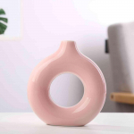 Donut Vase, Nordic Ring Vase Modern, K&auml;sitsi valmistatud vaas, Bohemian Vase A