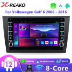 Volkswagen VW Golf 6 2008 - 2016 jaoks Android Auto Raadio Multimeedia Video M&auml;ngija GPS 4G 8-tuumaline Navigatsioon Carplay Puuteekraan Autostuudio 8 core 4GB+64GB