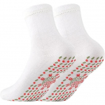 Chaussettes Auto-chauffantes pour Femmes - Blanc - Th&eacute;rapie Magn&eacute;tique et Massage