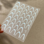 Gradient prantsuse joonega k&uuml;&uuml;nekleebised kleebised 3D prantsuse n&auml;pun&auml;iteid manik&uuml;&uuml;ri k&uuml;&uuml;nte kunsti geel liugurid kaunistused tarvikud valge