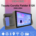 Android Carplay autoraadio Toyota Corolla Fielder E120 2000-2004 jaoks Multimeediam&auml;ngija Peaseade Stereo GPS Navigatsioon BT WIFI 2+32GB 1+16GB