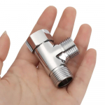 Roostevastane 3-suunaline T-kujuline adapter Paksendatud lekkekindel messingist T-adapter Lihtne paigaldada Asendus du&scaron;isegisti &uuml;mberl&uuml;litusventiil Silver