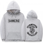 Kahepoolne prindiga kapuutsiga dressipluus Topid Sons of Anarchy SAMCRO Mehed Naised Mood Br&auml;nd Disain Pullover Puuvillasest fliisist pusad S