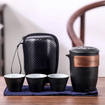 Loov kaasaskantav reisiteekomplekt, 1 teekann, 3 tassi, 1 teekott, kiirk&uuml;laliste tass, kungfu teekomplekt, tegevuskingitus