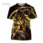 Suvine kuum m&uuml;&uuml;k Mortal Kombat m&auml;ng 3D-tr&uuml;kiga T-s&auml;rk l&uuml;hikeste varrukatega t&auml;navastiilis lahe meeste vabaaja T-s&auml;rk tees mees t&auml;navar&otilde;ivad 6XL