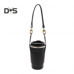 Kunstnahast tassikaane kaelapael Kaasaskantav joogihoidja Kuuma ja k&uuml;lma isolatsiooniga tassikaanehoidja R&auml;ndtopsihoidja Joogikott Kruiisi esmatarbekaubad must