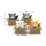 4 tk minikassi kaunistus aia kassipoja kuju kingitus lastele lastele beebituba armas Kawaii m&auml;nguasi minikujukesed kodukaunistus 4PCS