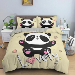 Armas Panda tekikott Armas loomade voodipesukomplekt Magamistoa tr&uuml;kitud lohukate tekikatete jaoks USEUAU, &uuml;hekordne kahekordne suurus 70x133cm 2pcs