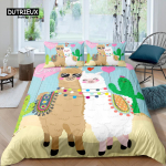 Kodu elamine Luksuslik 3D alpakapadi voodipesukomplekt Tekikott Padjap&uuml;&uuml;r Laste voodipesukomplekt Suurus Queen ja King EL/USA/AU/UK EU single(135x200cm)