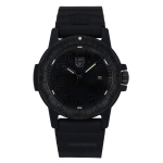 Luminox Leatherback Sea Turtle Silikoonrihm Must sihver Kvarts XS.0321.BO.L 100M Meeste k&auml;ekell must